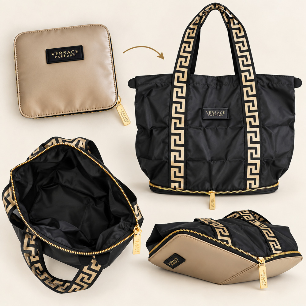 Versace Parfums Promotional Fold-Up Tote Bag